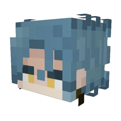 LinKei Minecraft avatar head, 3D render