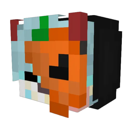 LinKodey Minecraft avatar head, 3D render