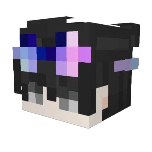 LinLling Minecraft avatar head, 3D render