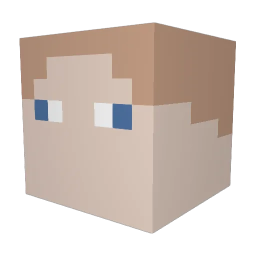 LinWolfsi4yUwU Minecraft avatar head, 3D render