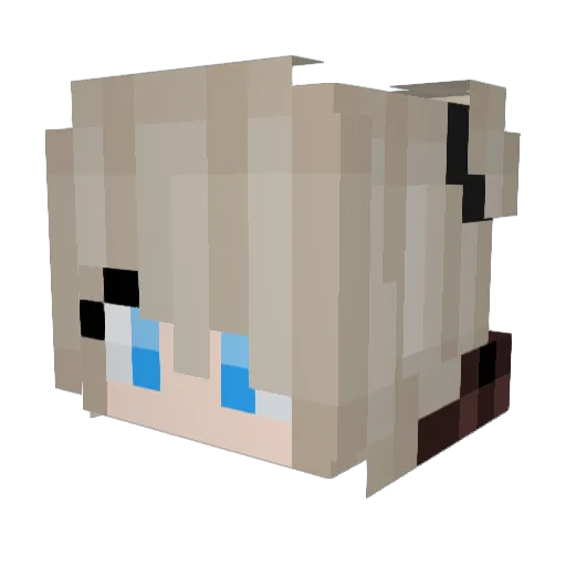 LinX640 Minecraft avatar head, 3D render