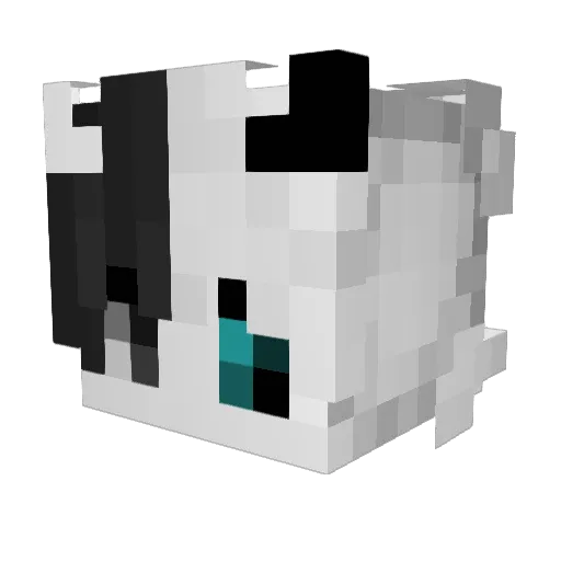 LinYuhua Minecraft avatar head, 3D render