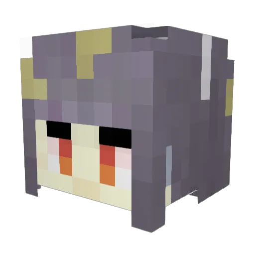Lin_L_Wan Minecraft avatar head, 3D render