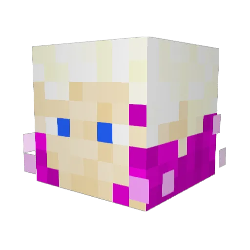 Lin_Tech Minecraft avatar head, 3D render