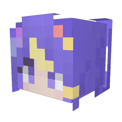 Lin_Valina Minecraft avatar head, 3D render