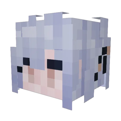 Lin_meiqi Minecraft avatar head, 3D render