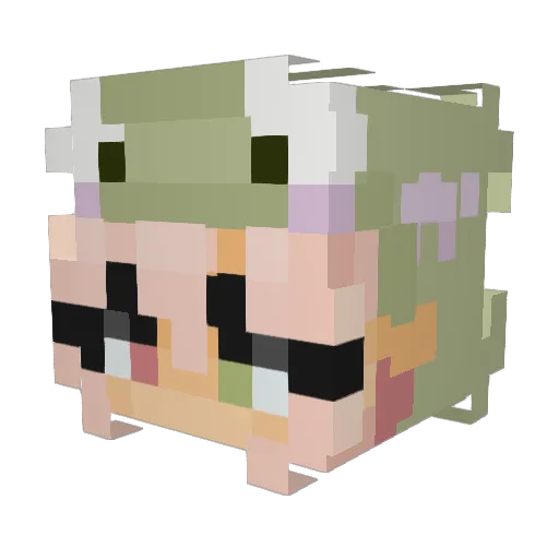 Lina008 Minecraft avatar head, 3D render