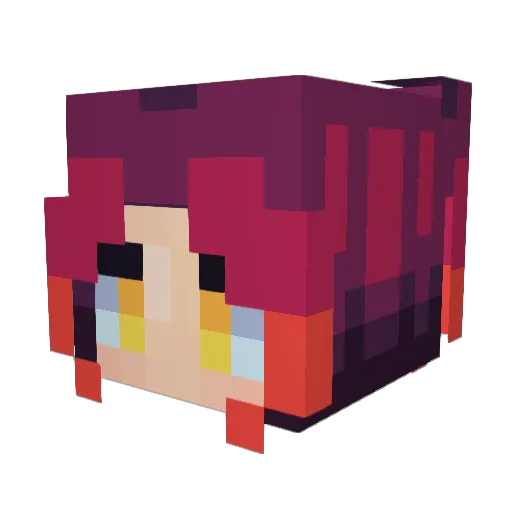 LinaBean2114 Minecraft avatar head, 3D render