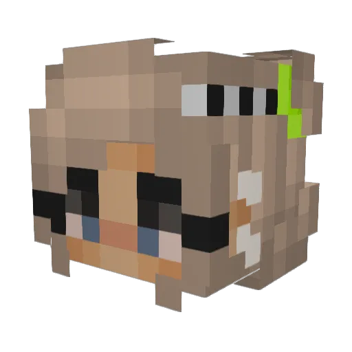 LinaKristensen Minecraft avatar head, 3D render