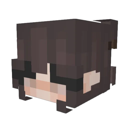 LinaMond Minecraft avatar head, 3D render