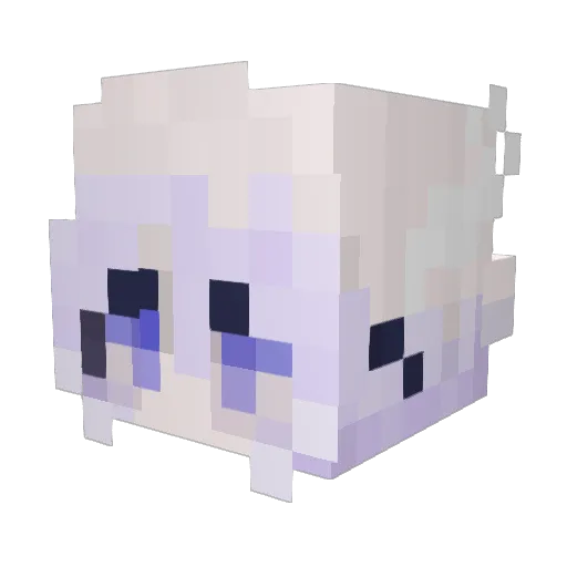 LinaYuna Minecraft avatar head, 3D render