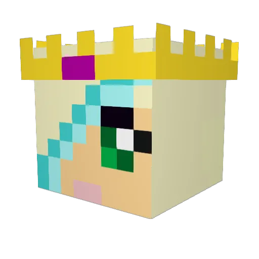 Lina_Gamer Minecraft avatar head, 3D render