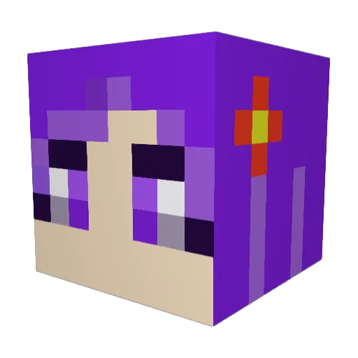 Lina_Lisa Minecraft avatar head, 3D render