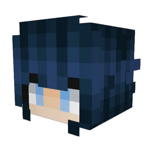 Linagami Minecraft avatar head, 3D render