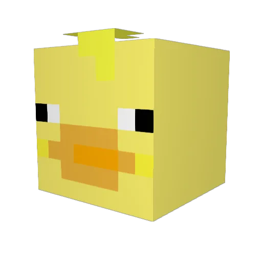 Linagg Minecraft avatar head, 3D render