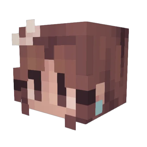 Linaliis Minecraft avatar head, 3D render