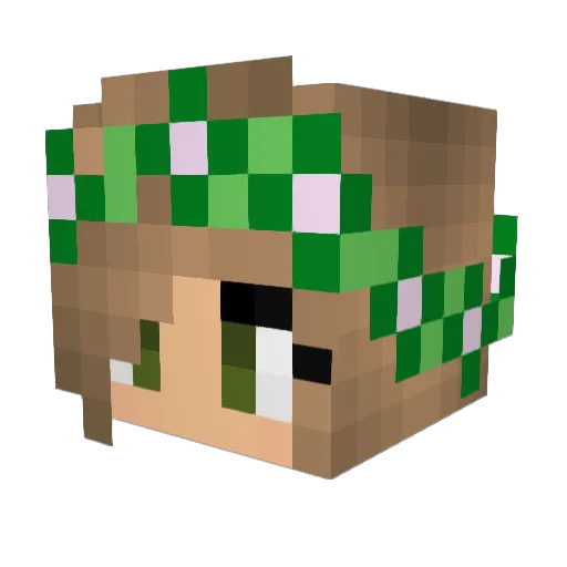 Linara287 Minecraft avatar head, 3D render