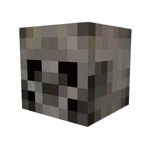 Linarite Minecraft avatar head, 3D render