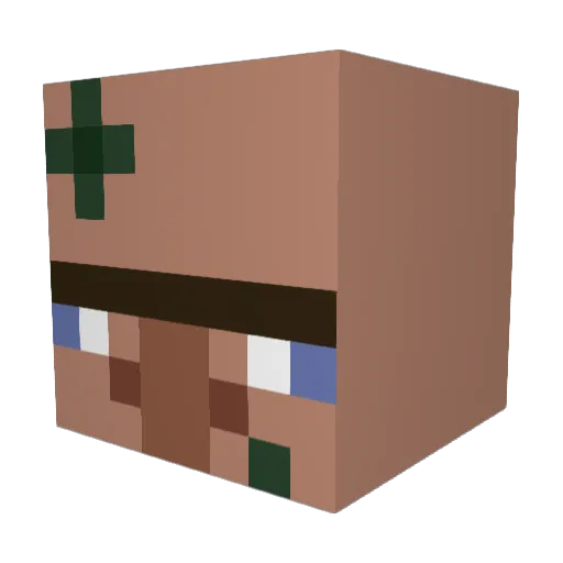 Linaskir Minecraft avatar head, 3D render