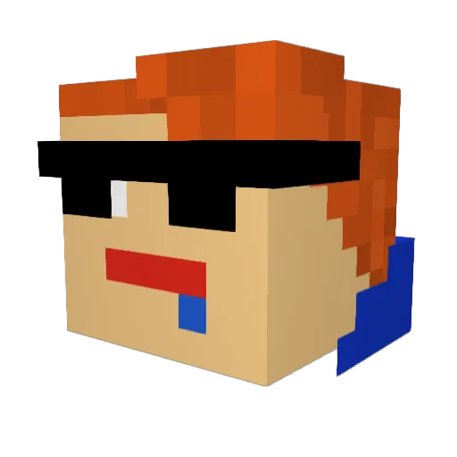 LincDS Minecraft avatar head, 3D render