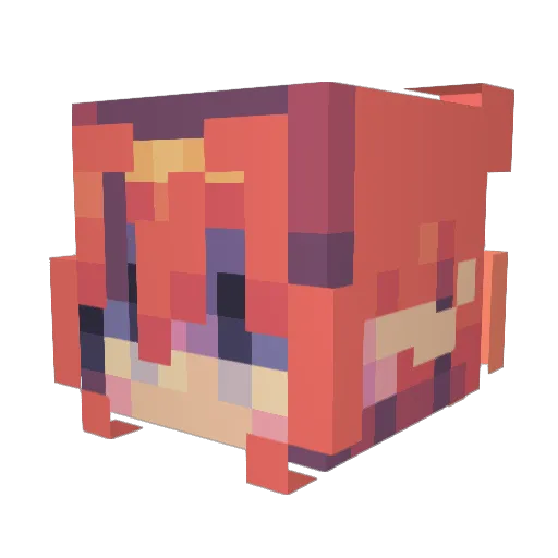 Lincaribou Minecraft avatar head, 3D render