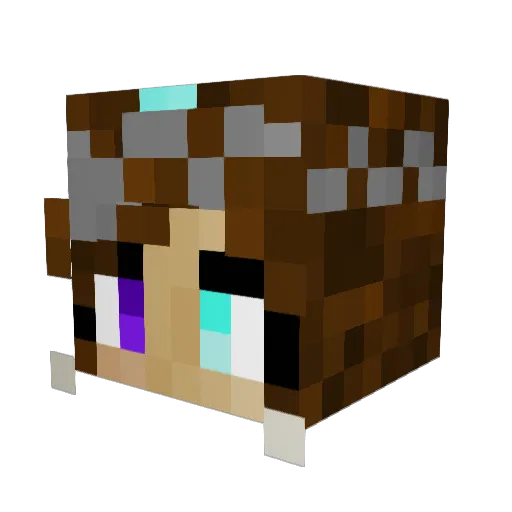 Lincee22 Minecraft avatar head, 3D render