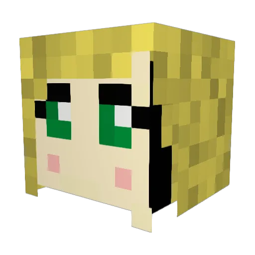 Linchen007 Minecraft avatar head, 3D render