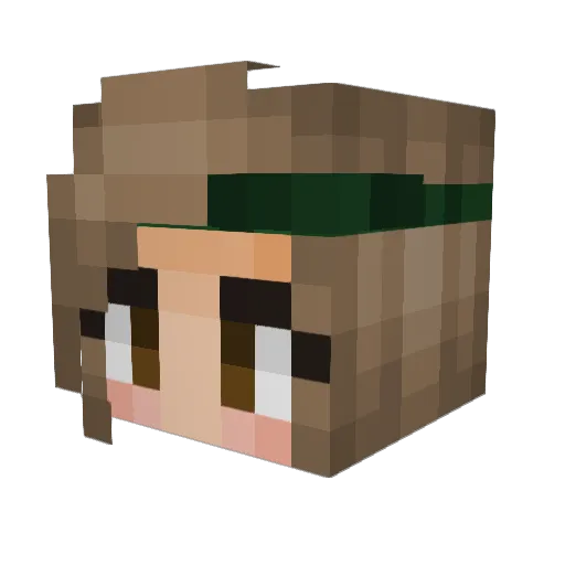Linchen210 Minecraft avatar head, 3D render