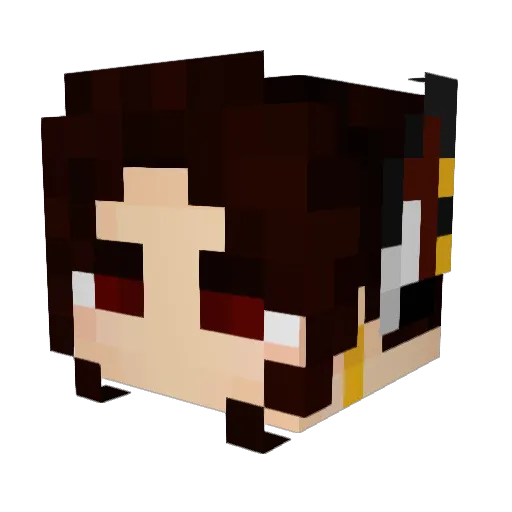 Lincon_ Minecraft avatar head, 3D render