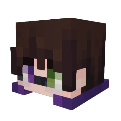 Lincu Minecraft avatar head, 3D render