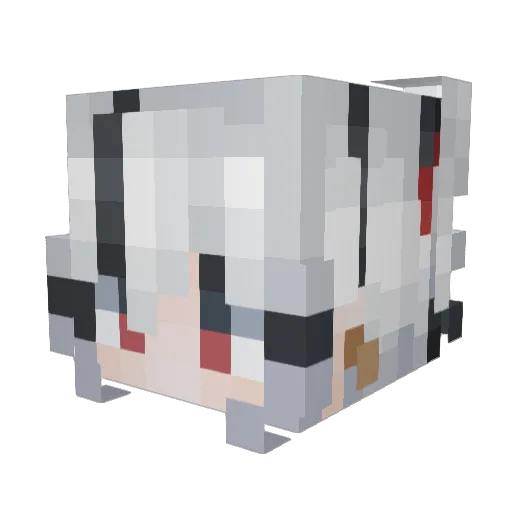 Linda971 Minecraft avatar head, 3D render