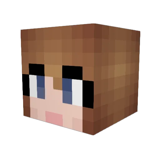 Linder_ Minecraft avatar head, 3D render