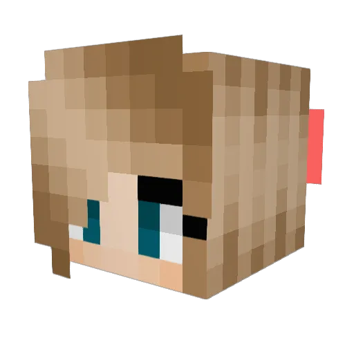 Lindlicious Minecraft avatar head, 3D render