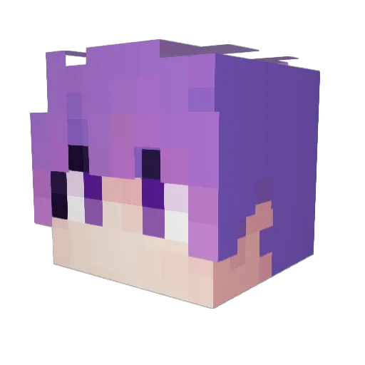 Lindo_ Minecraft avatar head, 3D render