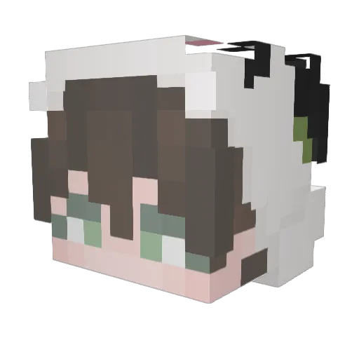 Lindoyle Minecraft avatar head, 3D render