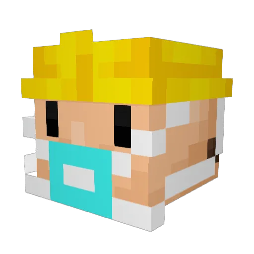 Linds152 Minecraft avatar head, 3D render