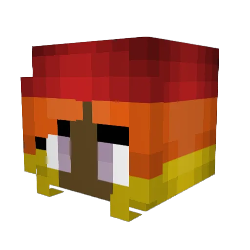 Lindsay74 Minecraft avatar head, 3D render
