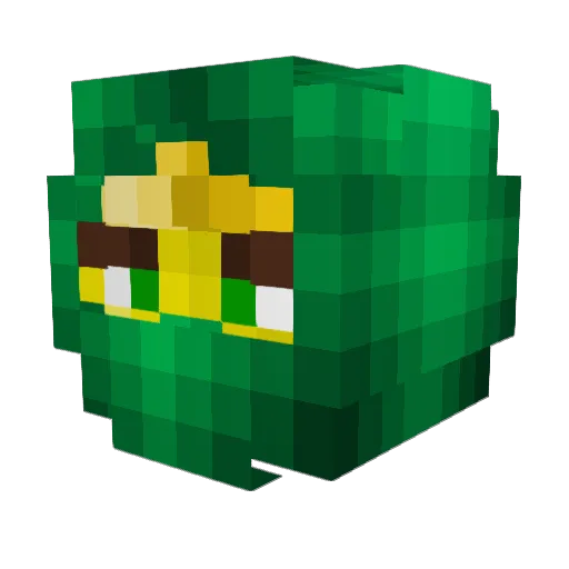 Lindsaypai Minecraft avatar head, 3D render