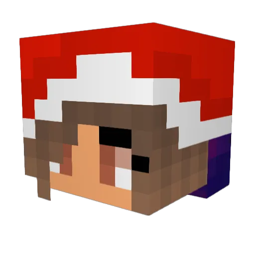 Lindsayterra Minecraft avatar head, 3D render