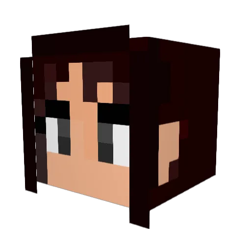 Linduh Minecraft avatar head, 3D render
