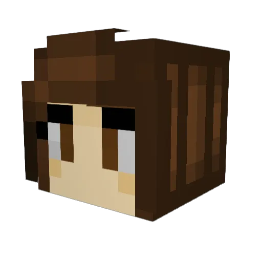Lindy076 Minecraft avatar head, 3D render