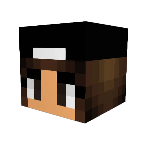 LindyF Minecraft avatar head, 3D render