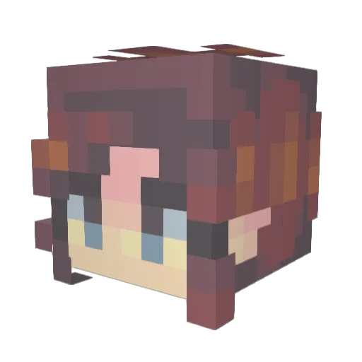 LindzLou Minecraft avatar head, 3D render