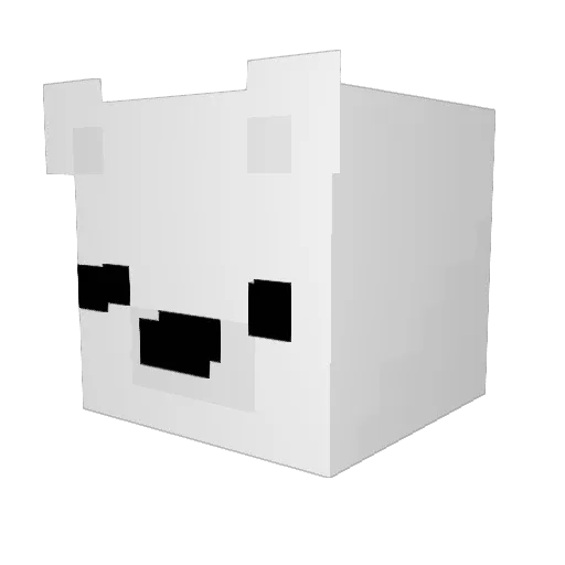 LineAfter Minecraft avatar head, 3D render
