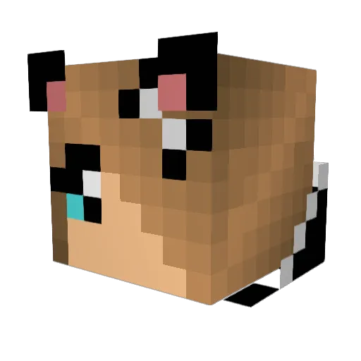 Lineade Minecraft avatar head, 3D render