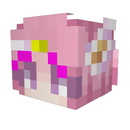 Lineallstar Minecraft avatar head, 3D render