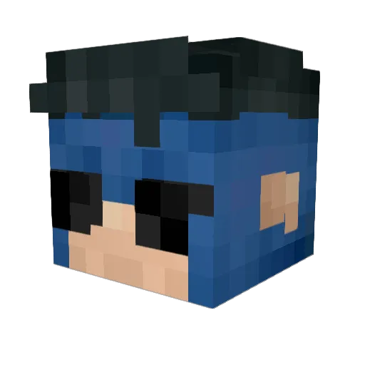 LinearVortex Minecraft avatar head, 3D render