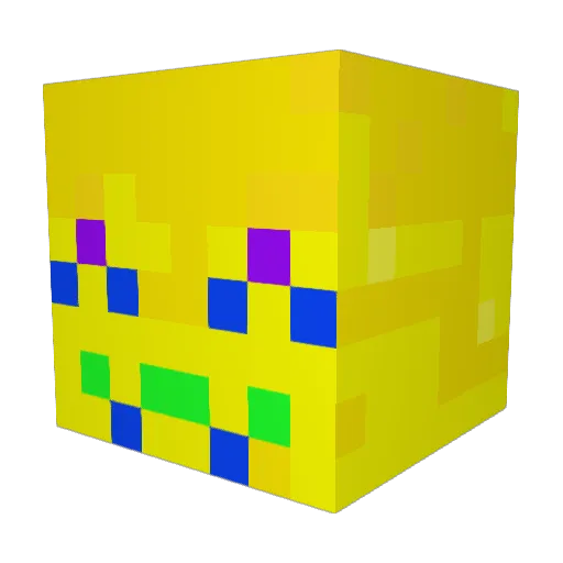 LinearZoetrope Minecraft avatar head, 3D render