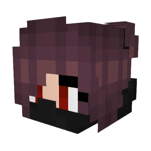 Lineeeme Minecraft avatar head, 3D render