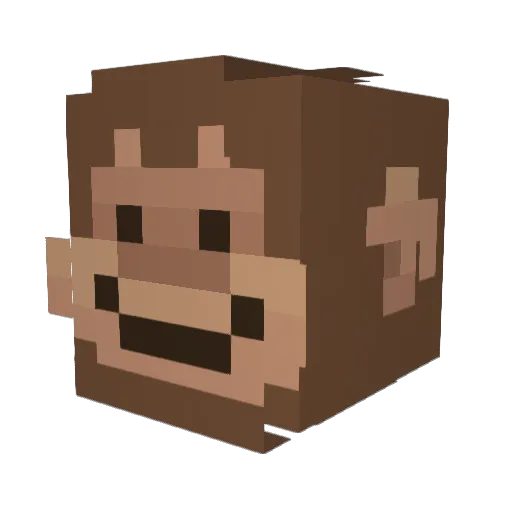 Linehodres Minecraft avatar head, 3D render
